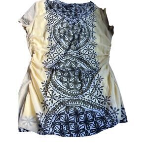 INC women’s yellow and brown cap sleeve top extra extra large